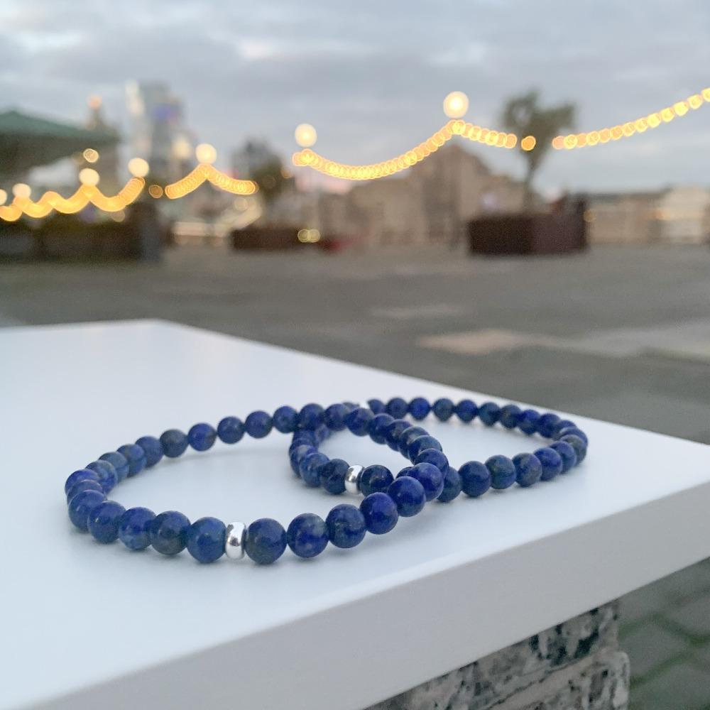 Mi Cielo London Bracelet Lapis Lazuli Bracelet Silver Disk