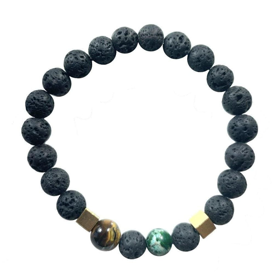 Lava Stone Bracelet Green Regalite