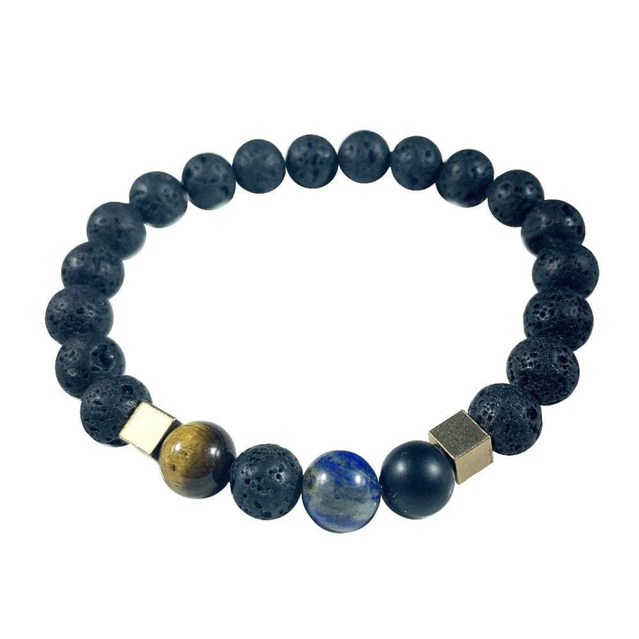 Lava Stone Bracelet Lapis Lazuli