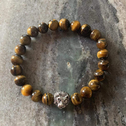 Lion bracelet with Tiger eye