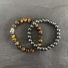 Mi Cielo London Bracelet Set : Buddha Tiger eye bracelet, Hematite bracelet