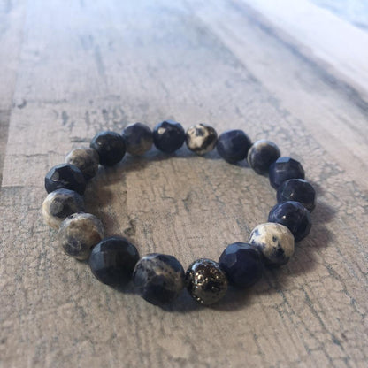 Mi Cielo London Bracelet Sodalite bracelet lava stone plated