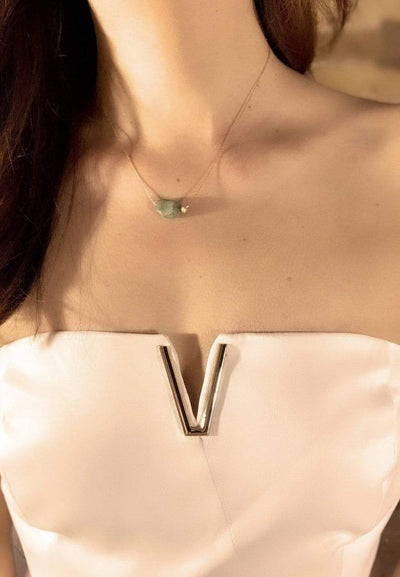 Mi Cielo London Necklace Gold Emerald necklace