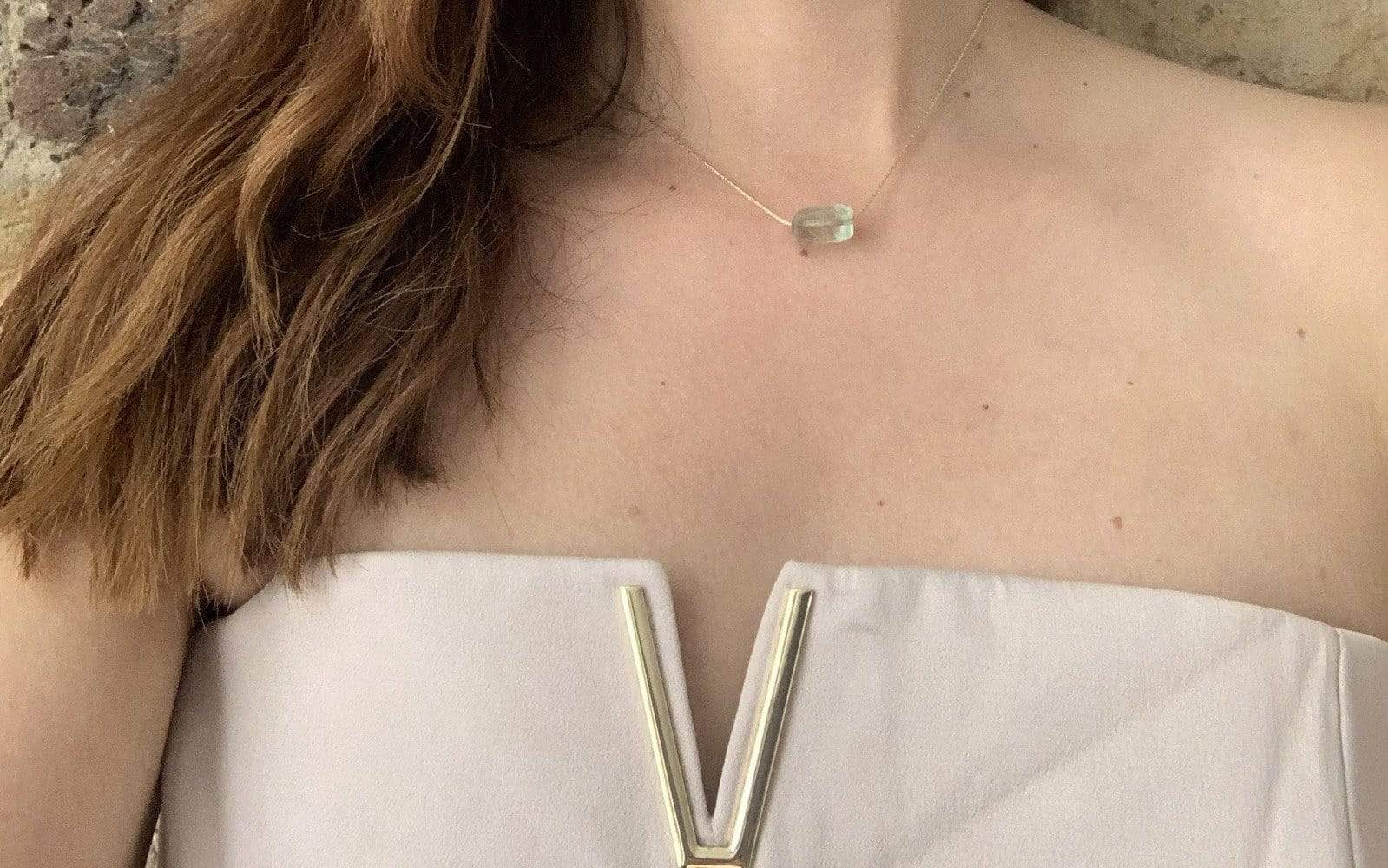 Mi Cielo London Necklace Gold Fluorite necklace
