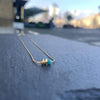 Mi Cielo London Necklace Gold filled 14k Gold Turquoise Duo Disks necklace