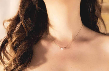 Pink pearl necklace