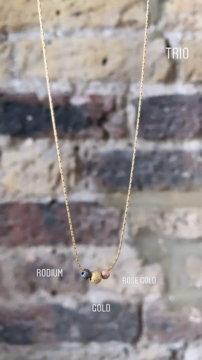 Trio necklace gold filled 14k