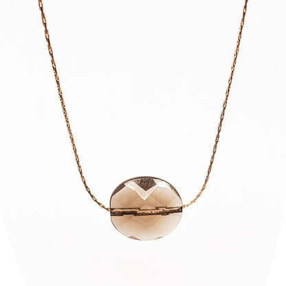 Mi Cielo London Necklace Gold filled 14k Smoky quartz necklace