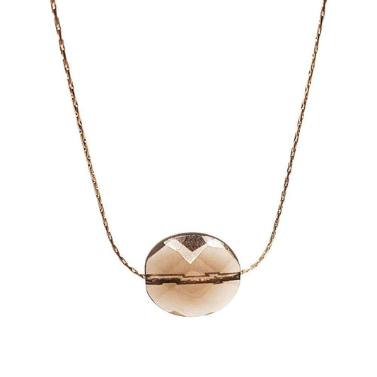 Mi Cielo London Necklace Gold filled 14k Smoky quartz necklace