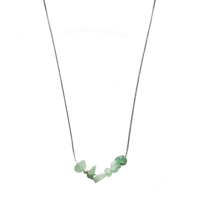 Aventurine necklace sterling silver