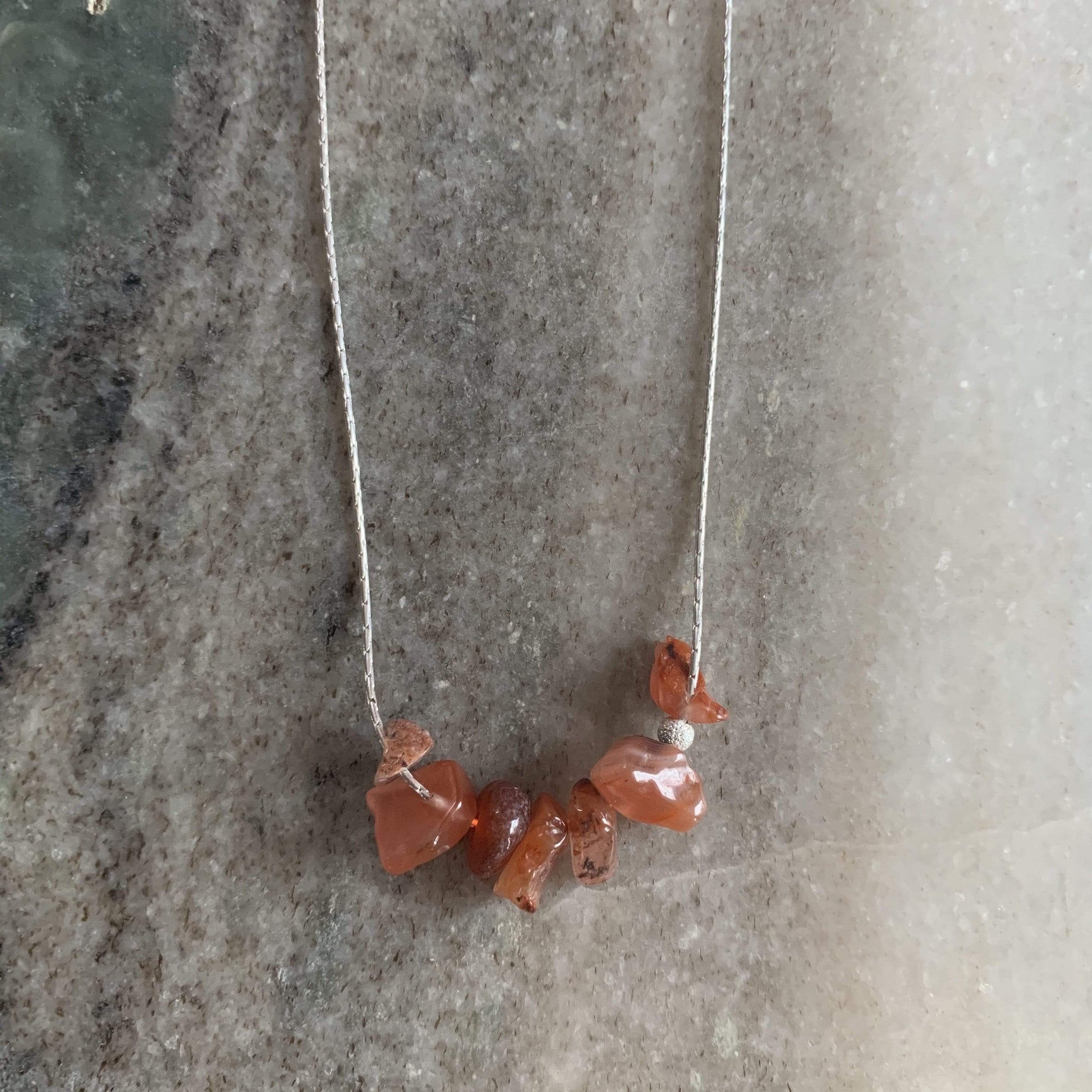 Carnelian bracelet with Sterling silver