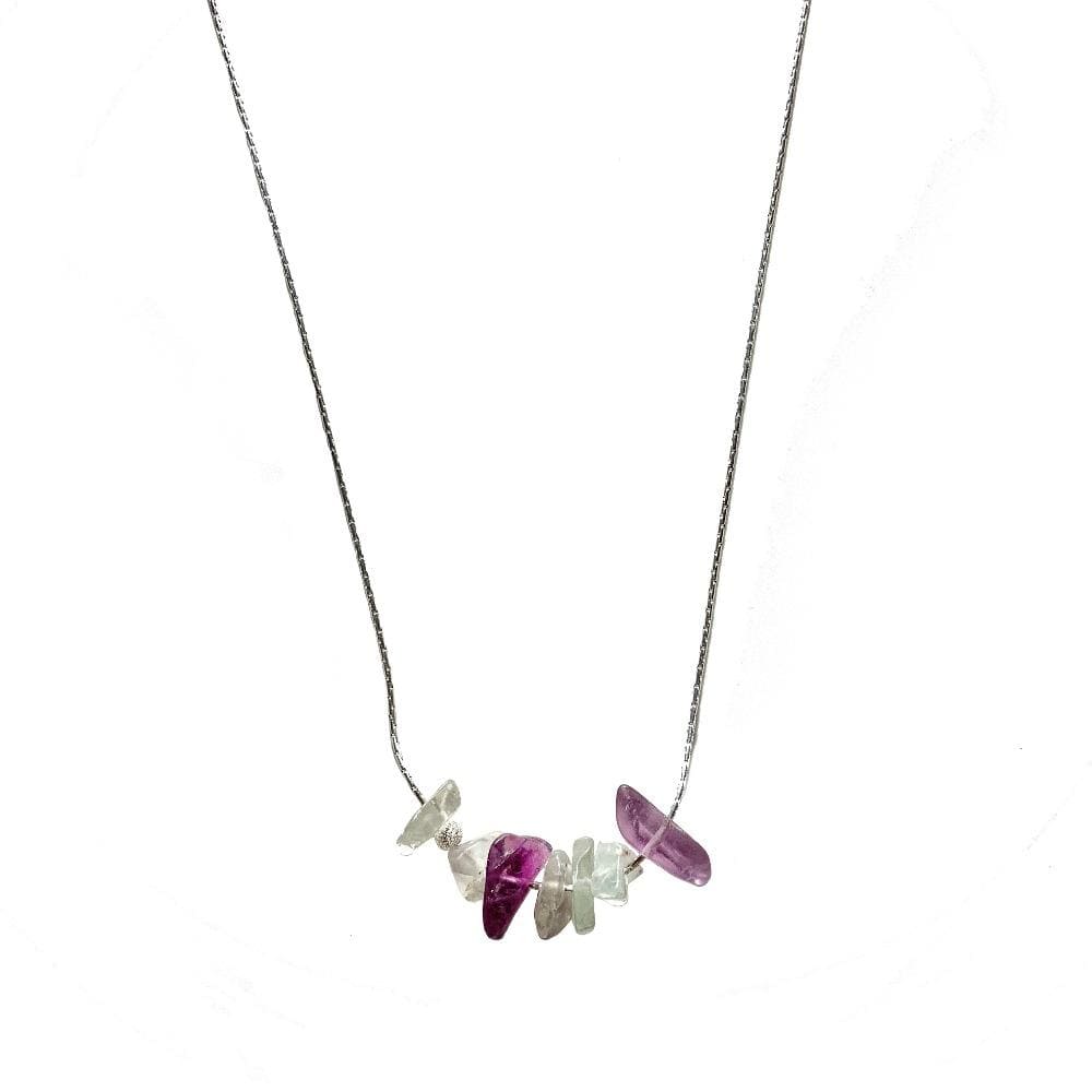 Fluorite necklace Sterling silver