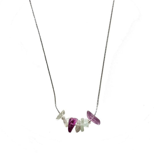 Fluorite necklace Sterling silver