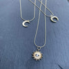 Cosmic Collection Sun, Moon, Horn Necklaces Gold-plated 18k, zircon