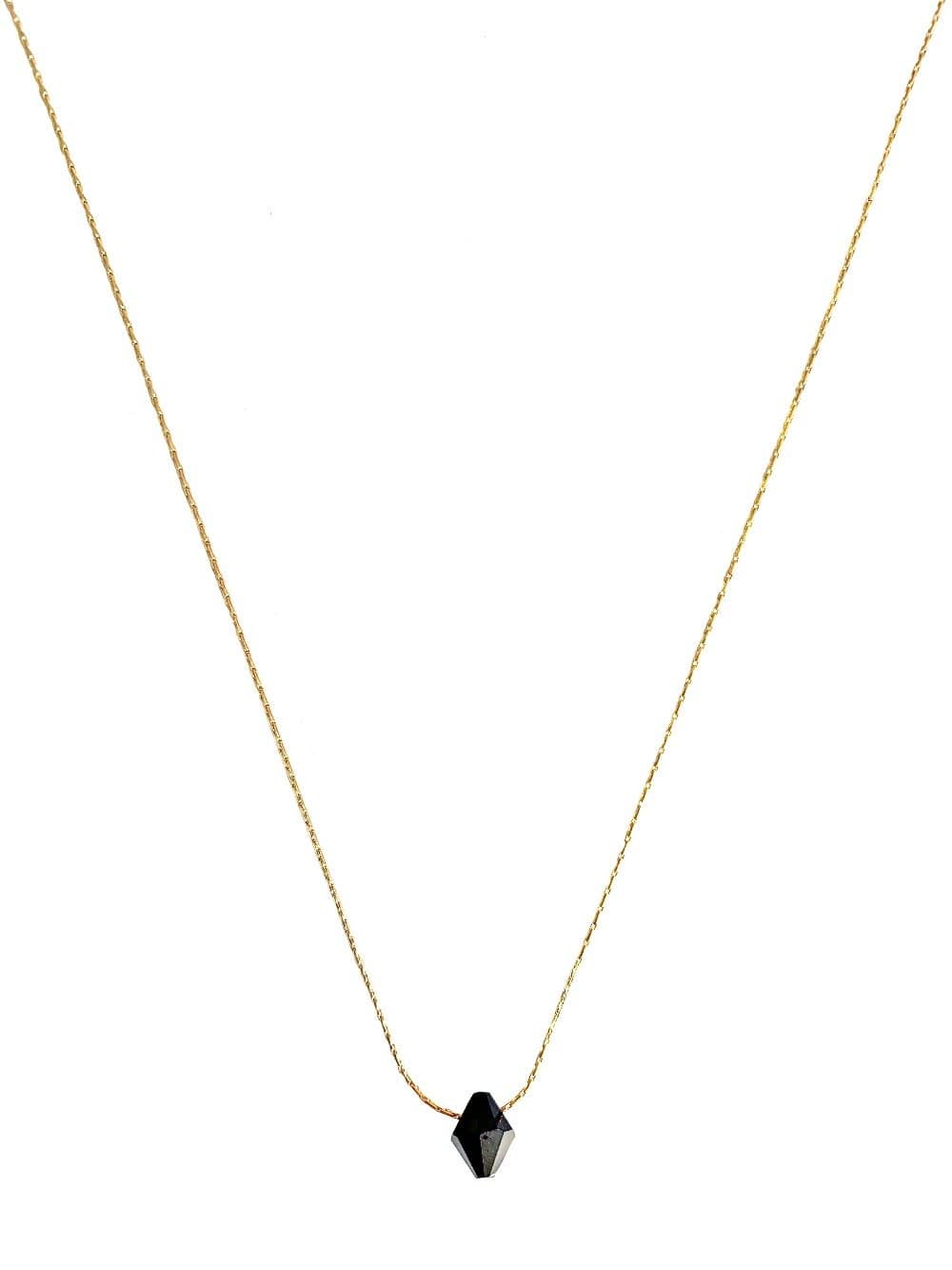 Black onyx necklace diamond shape