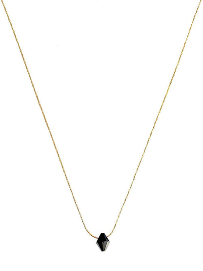 Black onyx necklace diamond shape