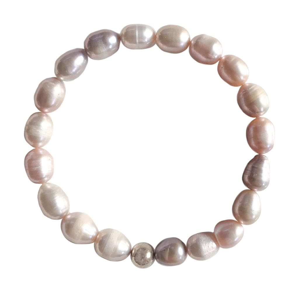 Pink Pearl bracelet with 9k Gold