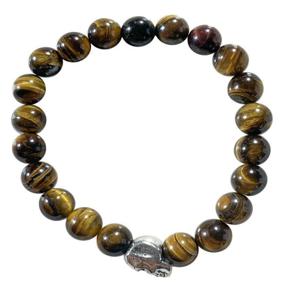 Skull tiger eye bracelet