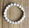 white pearl silver bracelet 