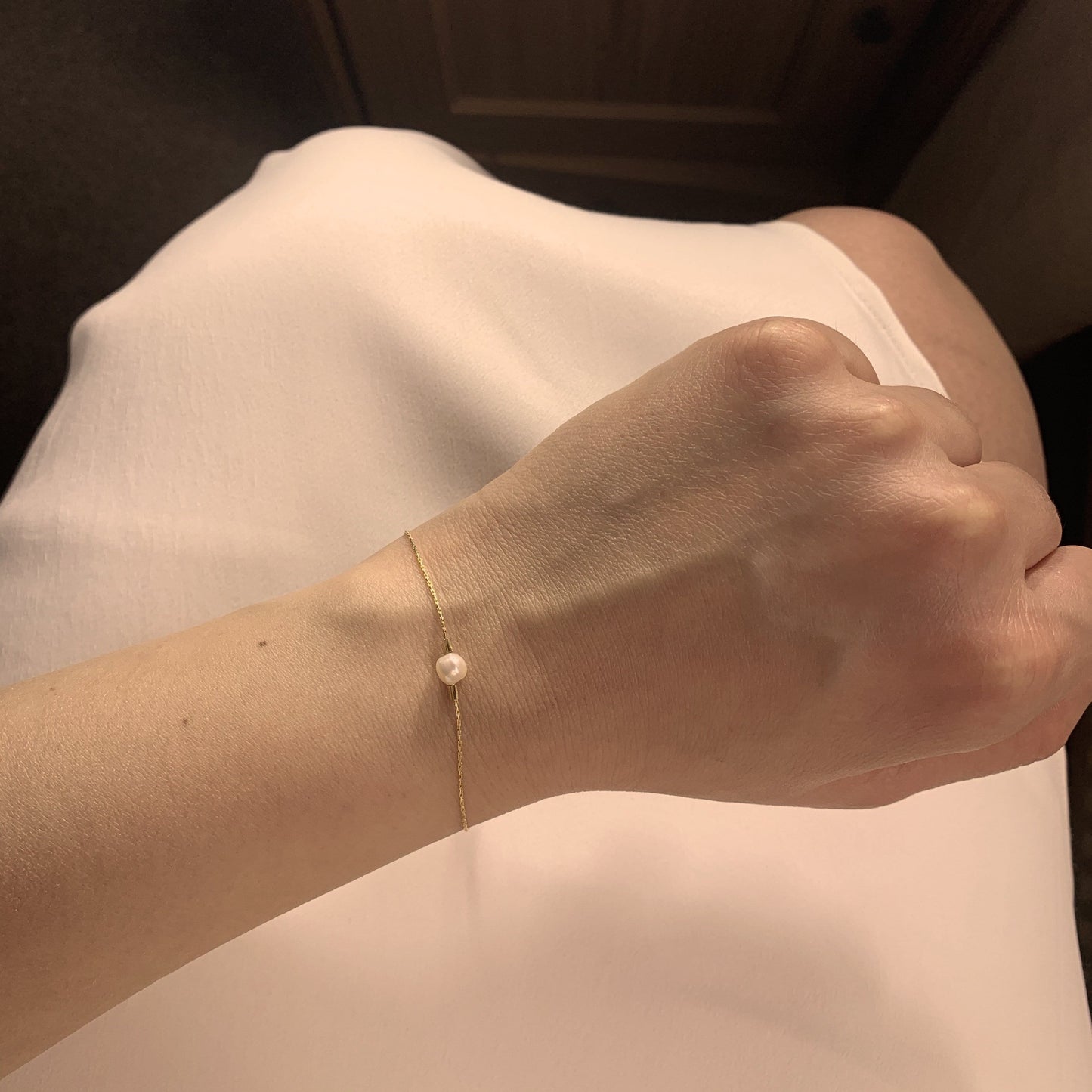 Set Pearl necklace and bracelet